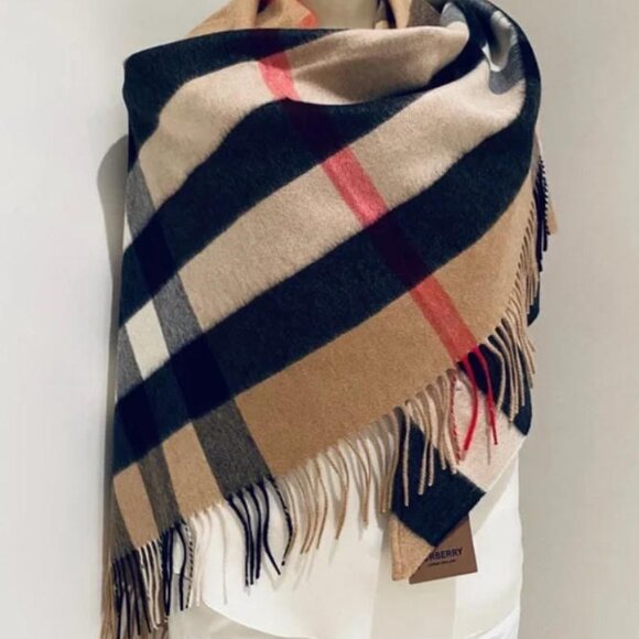 Burberry Half Mega Cashmere Bandana Scarf - Picture 6 of 8